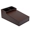 Dacasso Chocolate Brown Leather Coffee Condiment Organizer AG-3428 - alternate 1